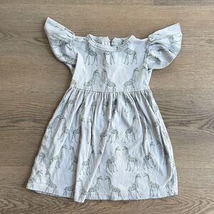 kate quinn Cream Dress with Sage Giraffe Print